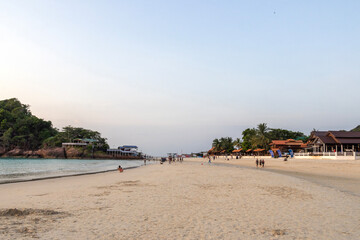 Breathtaking and scenic view of the beach during sunrise at Redang Island, Malaysia