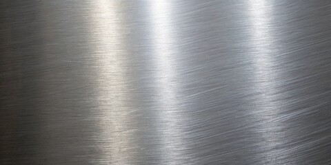 Brushed Steel Texture: Silver, Metallic, Industrial Background with Subtle Light Reflections