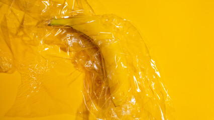 Ethereal banana wrapped like hidden treasure, translucent allure, evokes World Banana Day vibes,...