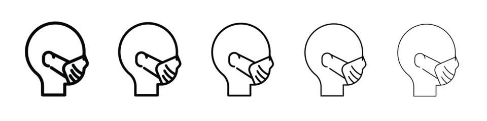 Person in mask icon vector, Symbol, logo illustrations