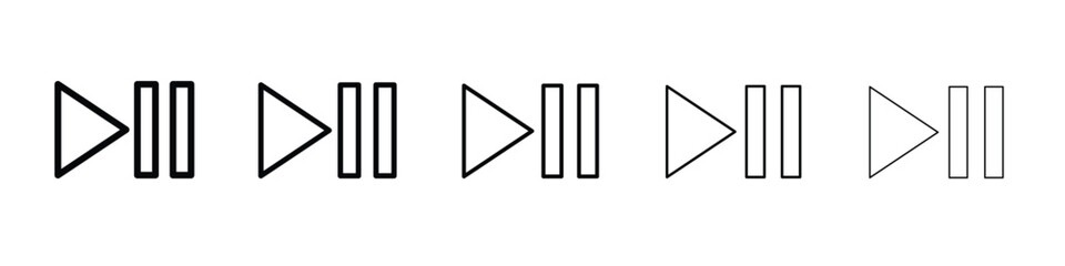 Play pause icon vector, Symbol, logo illustrations