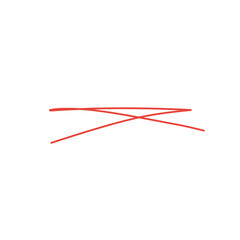 Cross out the line 