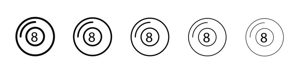 Pool 8 ball icon vector, Symbol, logo illustrations