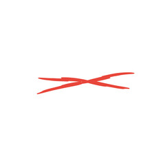Cross out the line 