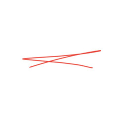 Cross out the line 