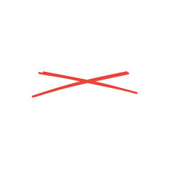 Cross out the line 