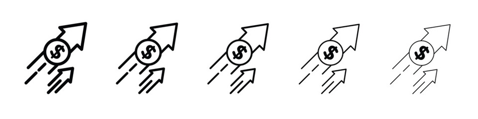 Profit growth icon vector, Symbol, logo illustrations