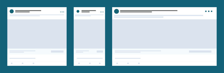 LinkedIn Social Media Mockups: The image presents a trio of social media mockups, representing diverse layouts of a social media platform.