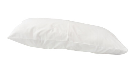 One white pillow after use isolated on white background with clipping path