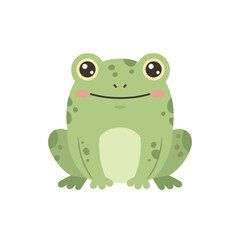 Cheerful Green Frog with Large Eyes and Spots.
