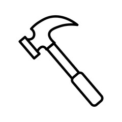 hammer icon on white background