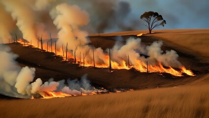 Burning Landscape, Lone Tree