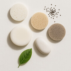 Makeup Removal Routine with Reusable Cotton Rounds on Soft Neutral Background