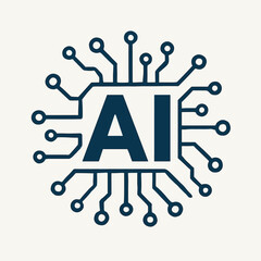 AI Lettering with Circuit Board Design