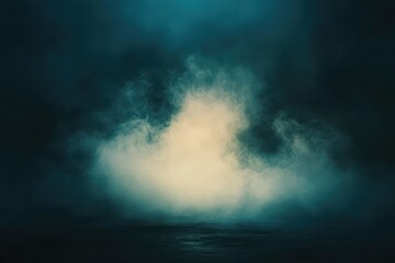 Obraz premium Dramatic smoky background with a soft, ethereal glow in center. Great for overlays, atmospheric effects, and creating mystery.