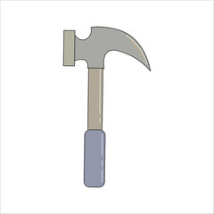 hammer icon on white background