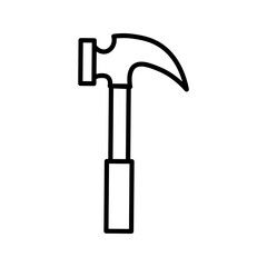 hammer icon on white background