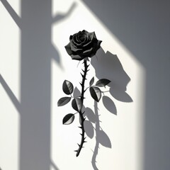 rosa en negro