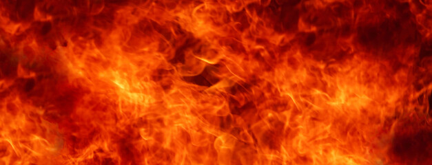 Banner Fire explosion flammable car fire on street smoke, hot danger flame burning effect. Fire burn car accident disaster conflagration. Burning red flame high heat inferno explode with copy space