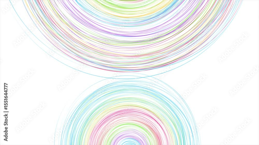 Poster colorful linear circles abstract geometric tech background. seamless looping minimal futuristic moti