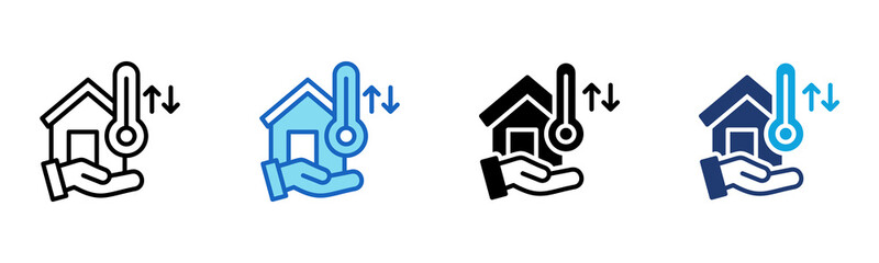 Thermal Insulation icon Multi Style Vector Illustration