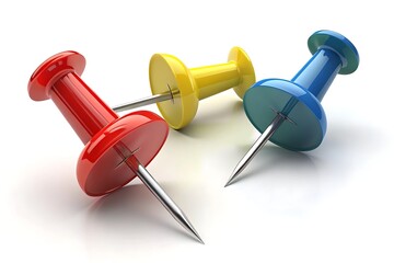 Push Pin Tacks in Red Yellow Blue for Office Supplies