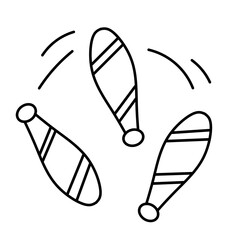 juggling club icon vector