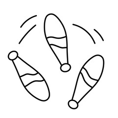 juggling club icon vector