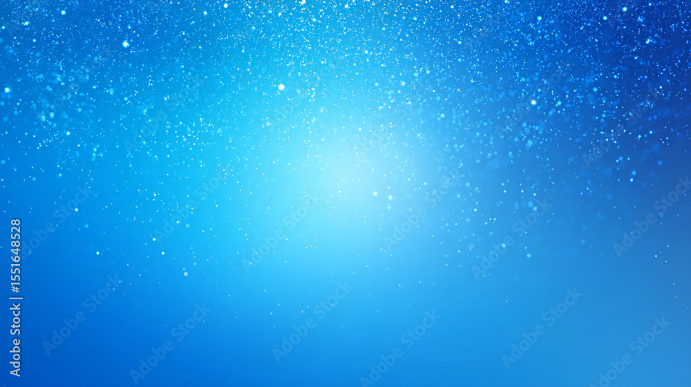 Fototapete blue frosty gradient with sparkles and light leak effect, center fade for text