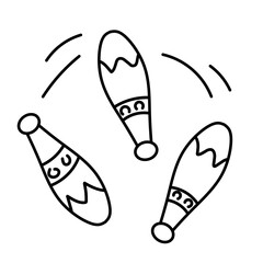 juggling club icon vector