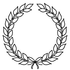 Elegant Wreath Outline Vector