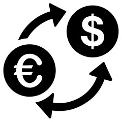  Currency Exchange Icon (Euro & Dollar)