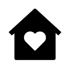 Home with heart icon vector illustration