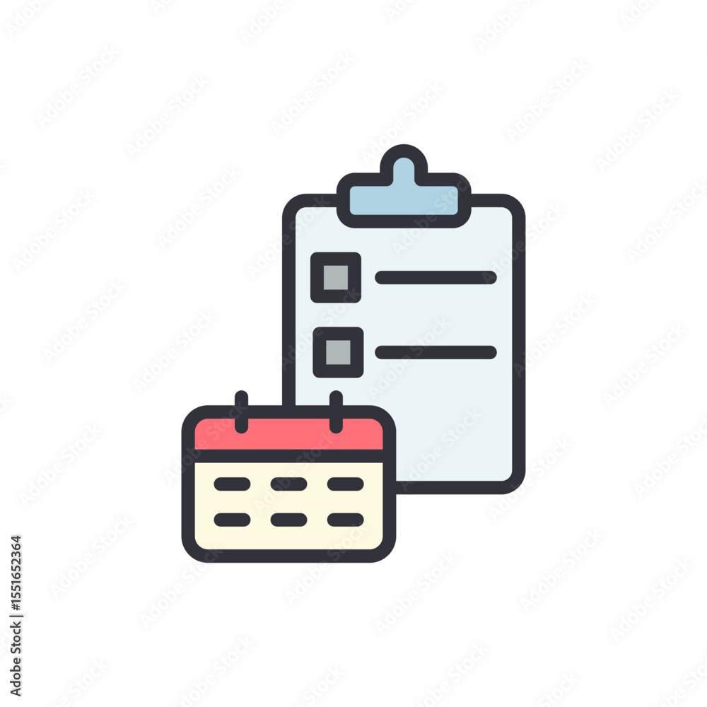Poster effective task management with calendar and checklist elements