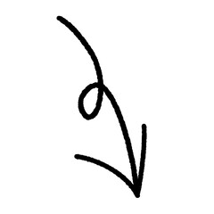 Arrows in graffiti style. Handwritten style. Rough arrows. Curves.