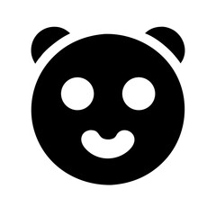 Fototapeta premium Panda face icon vector illustration