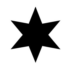 Obraz premium Six pointed star icon vector illustration