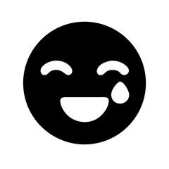 Tears of joy emoji icon vector illustration