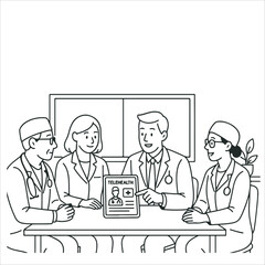  Doctors' Collaborative Meeting. medical discussion.