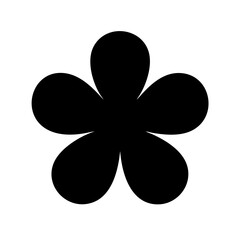 Five petal flower icon vector illustration