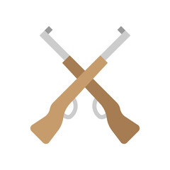 Vector illustration of a Gun in flat style isolated in white background