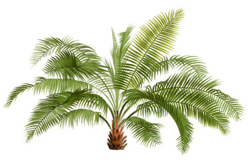 Palm tree, watercolor botanical design clip art, transparent background