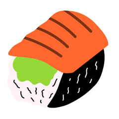 Japanese sushi illustration