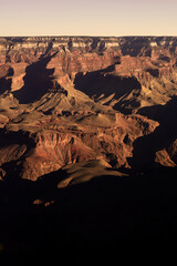 Hazy Sky Day Winter The Grand Canyon Arizona