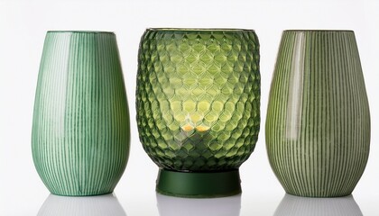 isolated light green ceramic table lamp
