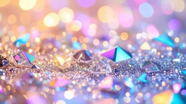Multicolored gem glitter background
