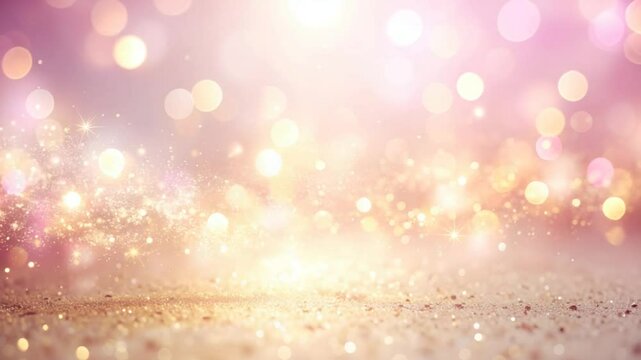 Pink gold glitter bokeh background