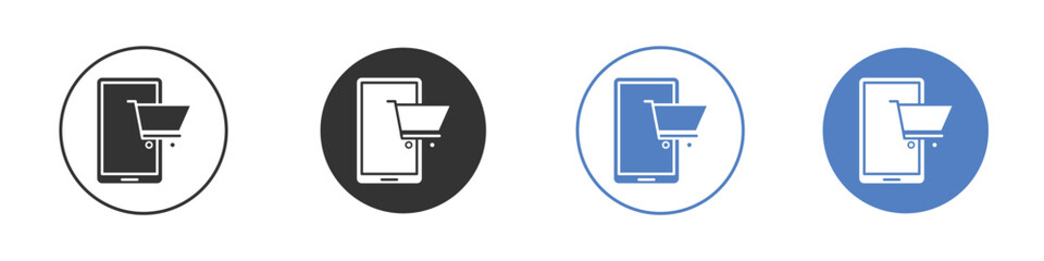 Online shopping icon vector, Symbol, logo illustrations