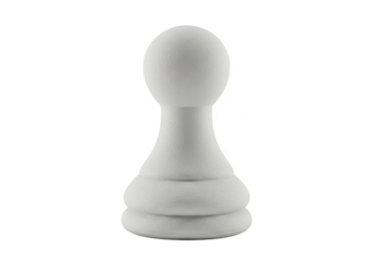 3d Render of A White Chess Pawn Piece Isolated On Transparent Background