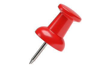 3D Render of Red Pin with Transparent Background Office Supplies